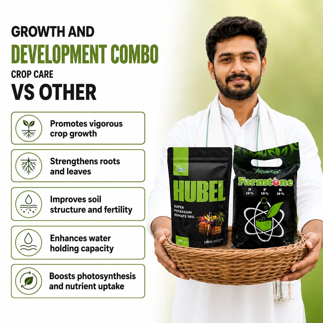 Growth and Development Combo (Farmtone NPK 19:19:19 3 Kg + HUBEL Humic Acid 98% 1.2 Kg) - Image 7