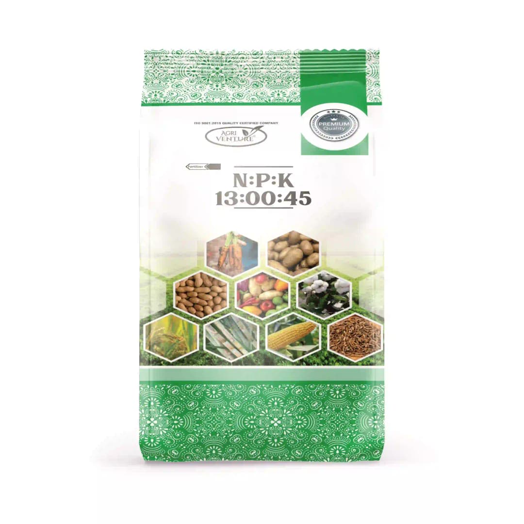 Agriventure Npk 13:00:45 Imported 100% Water Soluble Drip Fertilizer, Suitable for All Crops, Best For Flowering and Fruiting Booster - Image 3