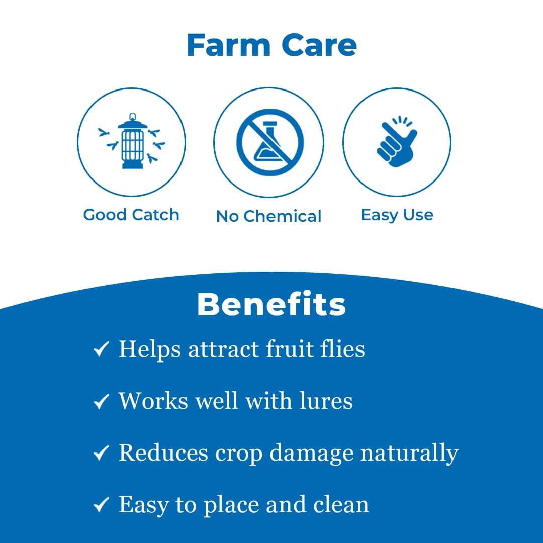 Sagar Fruit Fly Trap Glass, Bactocera Cucurbitae Lure, Effective Melon & Fruit Fly Control - Image 3