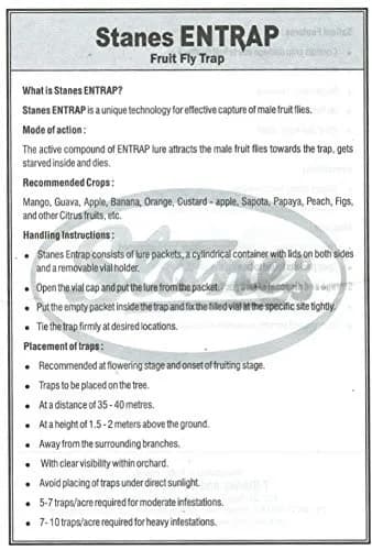 T.Stanes Entrap Fruit Fly Trap, Eco-Friendly & Effective Male Fruit Fly Control For Various Fruits - Image 4