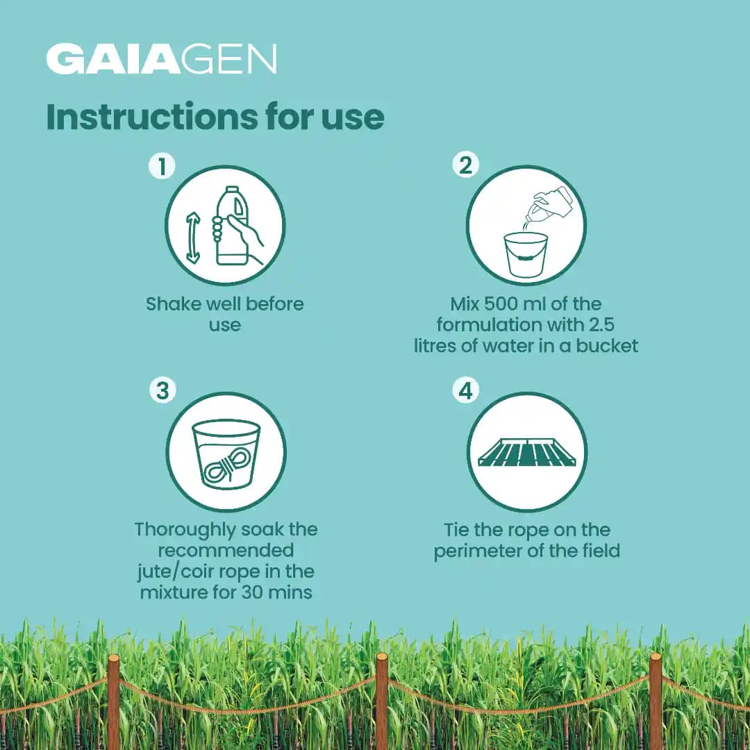Gaiagen Neelbo Natural Formulation to Repel Wild Boars, Porcupines, Bison & Blue Bulls Without harming Them - Image 5