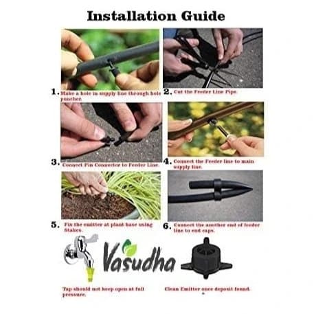 Vasudha Irrigation Plants Drip Irrigation Kit, Watering Kit for Home Garden, Farming & Agriculture Purposes - Image 3