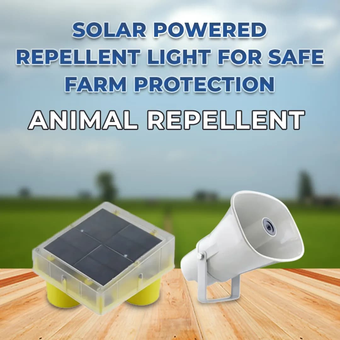 Radhe Agri Solar Smart Animal Repellent Light, Flashing Red LED Light, Real Animal Audio Output, Day & Night Sensor - Image 2