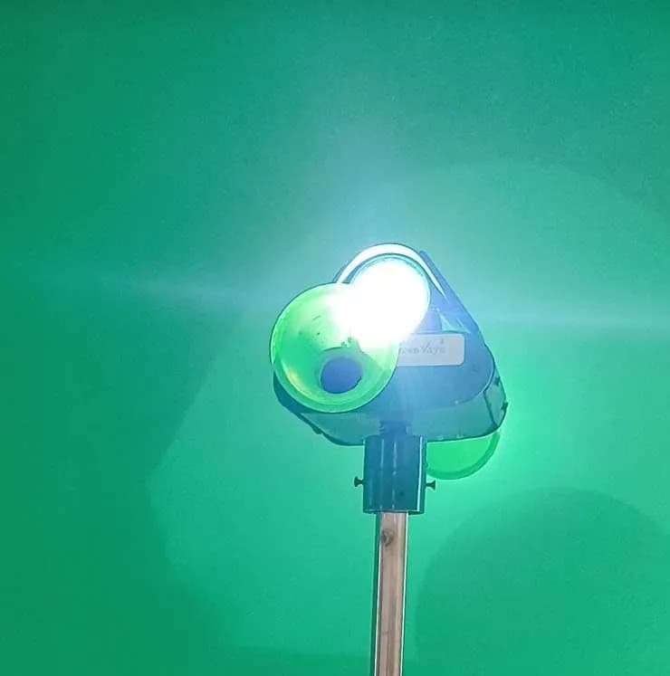 GreenVayu Advance Mr. Gogo Ultrasonic Farm Animal Repellent Device, 12V Solar Panel, 24000 mAh Lithium-ion Battery, 360 Degree Rotation - Image 3