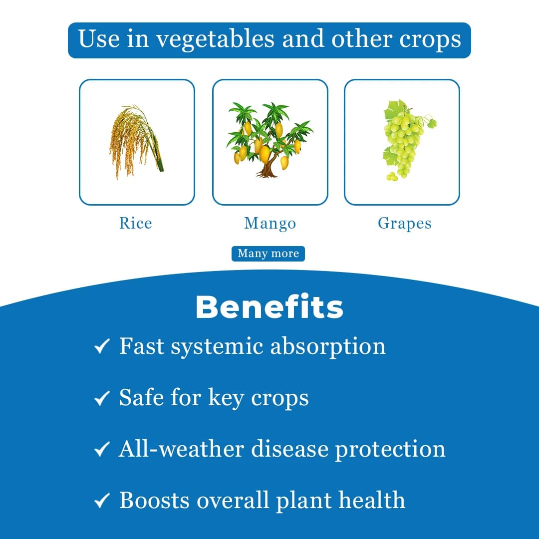 Rain Hexarin Plus Hexaconazole 5% SC, Systemic Fungicide, Useful Against Powdery Mildew And Sheath Blight, Best For All Fruits And Vegetables - Image 4