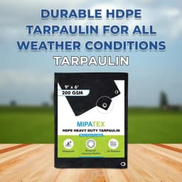 मिपाटेक्स तिरपाल, 200 जीएसएम, वाटरप्रूफ बहुउपयोगी उपयोग, एल्युमीनियम आईलेट्स के साथ पॉली ताड़पत्री। 2