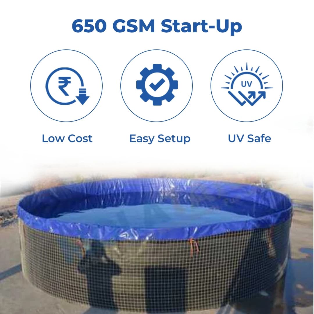 Z N Global Nation 650 GSM Round PVC Coated Tarpaulin For Biofloc Fish Tank For Aqua Farming - Image 3