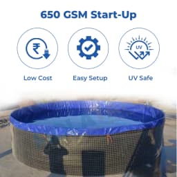 Z N Global Nation 650 GSM Round PVC Coated Tarpaulin For Biofloc Fish Tank For Aqua Farming 3