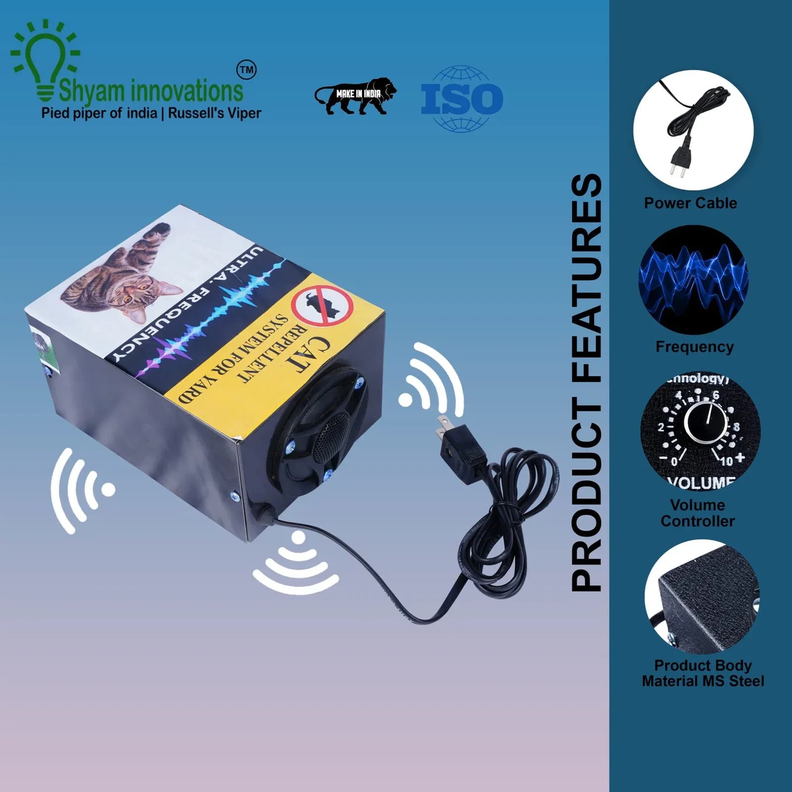 Shyam Ultrasonic Cat Repellent System For Outdoor Use - Image 2