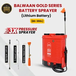Balwaan BS-30GL Gold Series Double Motor Battery Sprayer, India\'s First Digital Battery Indicator, 12 Volt x 12 Amp, 20 L Tank 2