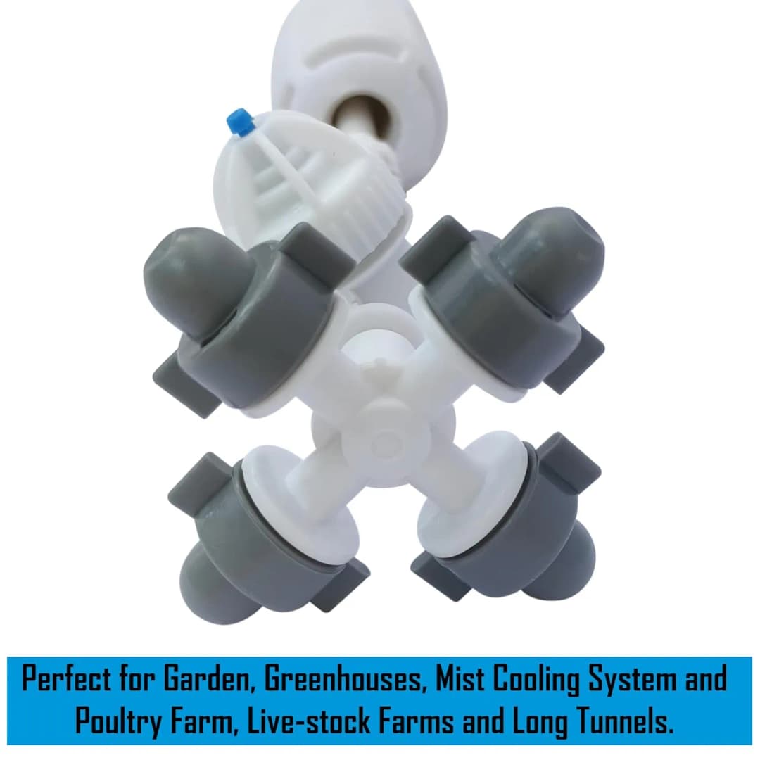 Radhe Irrigation 4 Way Fogger For Garden, Greenhouses, Mist Cooling System and Poultry Farm - Image 8