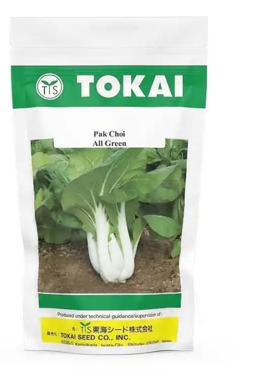 Tokai F1 Hybrid Pak Choi All Green Seeds. Suttind F1 Hybrid Pak Choi Seeds. - Image 1