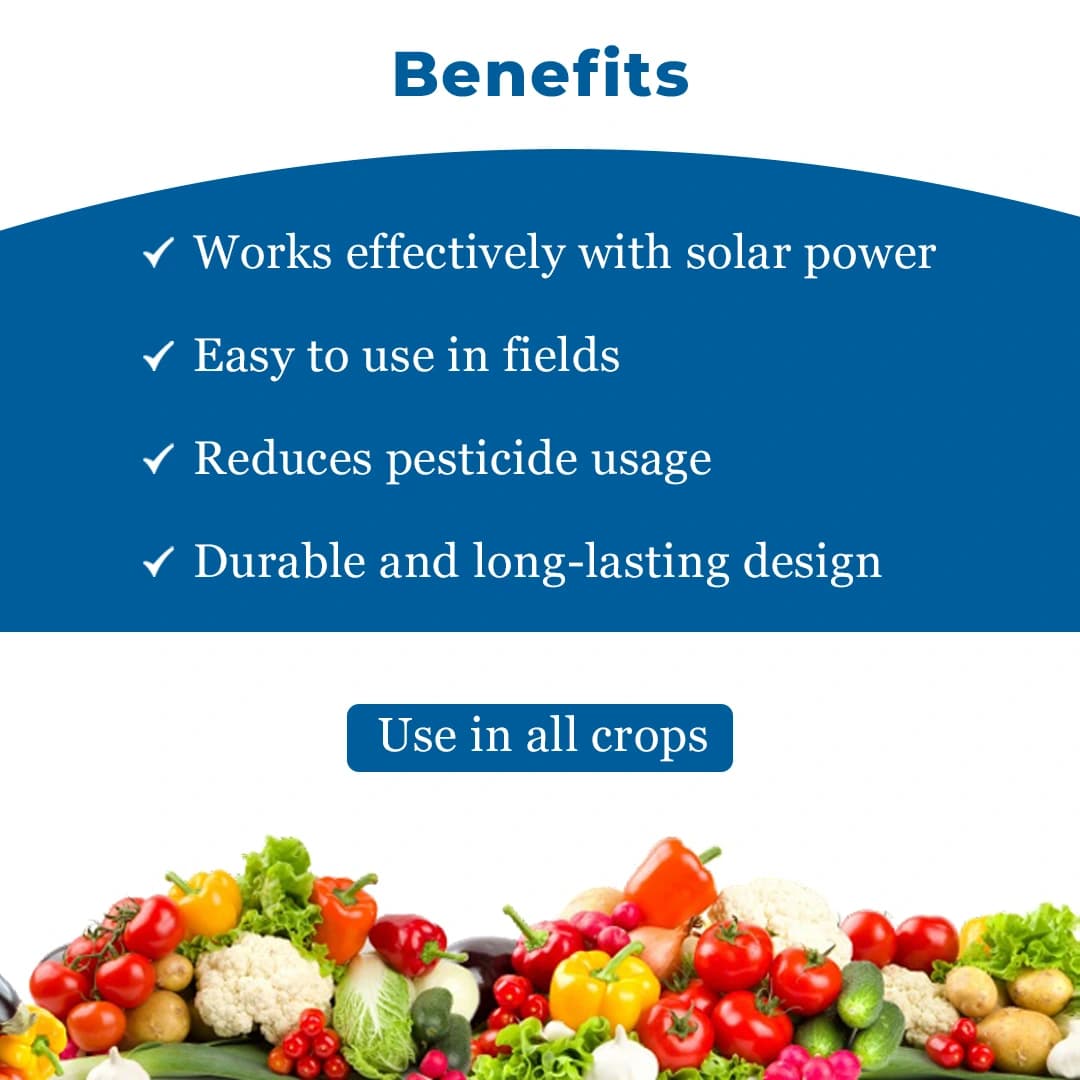 सिद्धि मिनी चार्जेबल कीट लाइट ट्रैप, गार्डन लाइट ट्रैप, सौर कीट नाशक, कीड़ों के लिए यूवी लाइट ट्रैप, पूरी तरह से स्वचालित - Image 4
