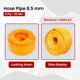 Balwaan Hose Pipe 8.5mm, 3 Ply Heavy Duty And High Pressure Pipe, Multiple Use For Spraying In Garden, Agriculture, Commercial and Construction Works 3