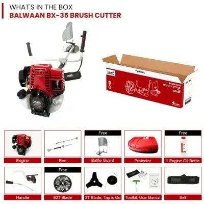 Balwaan BX 35 Brush Cutter - 35cc, 4 Stroke