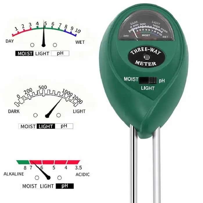 Soil Tester 3 In 1 Plant Moisture Sensor, Sunlight And pH Meter For Garden Lawn Indoor Outdoor Use - Image 3