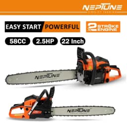 Neptune CS-58M Chain Saw Heavy Duty Powerful Magnesium Body, 58CC, 2 Stroke Petrol, 22inch Blade, Professional Cutting Trees, Garden, Agriculture 3