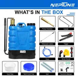 Neptune Hariyali-08 Knapsack Hand Operated Sprayer, 16L HDPE Tank Brass Pressure Chamber, Telescopic Lance with 3 Nozzles, Ideal for Farming, Garden 4