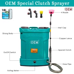 OEM Special Clutch Battery Operated Knapsack Sprayer 12V x 14A (18 L Capacity), Durable Copper Motor, Latest Technology Agriculture Sprayer 2