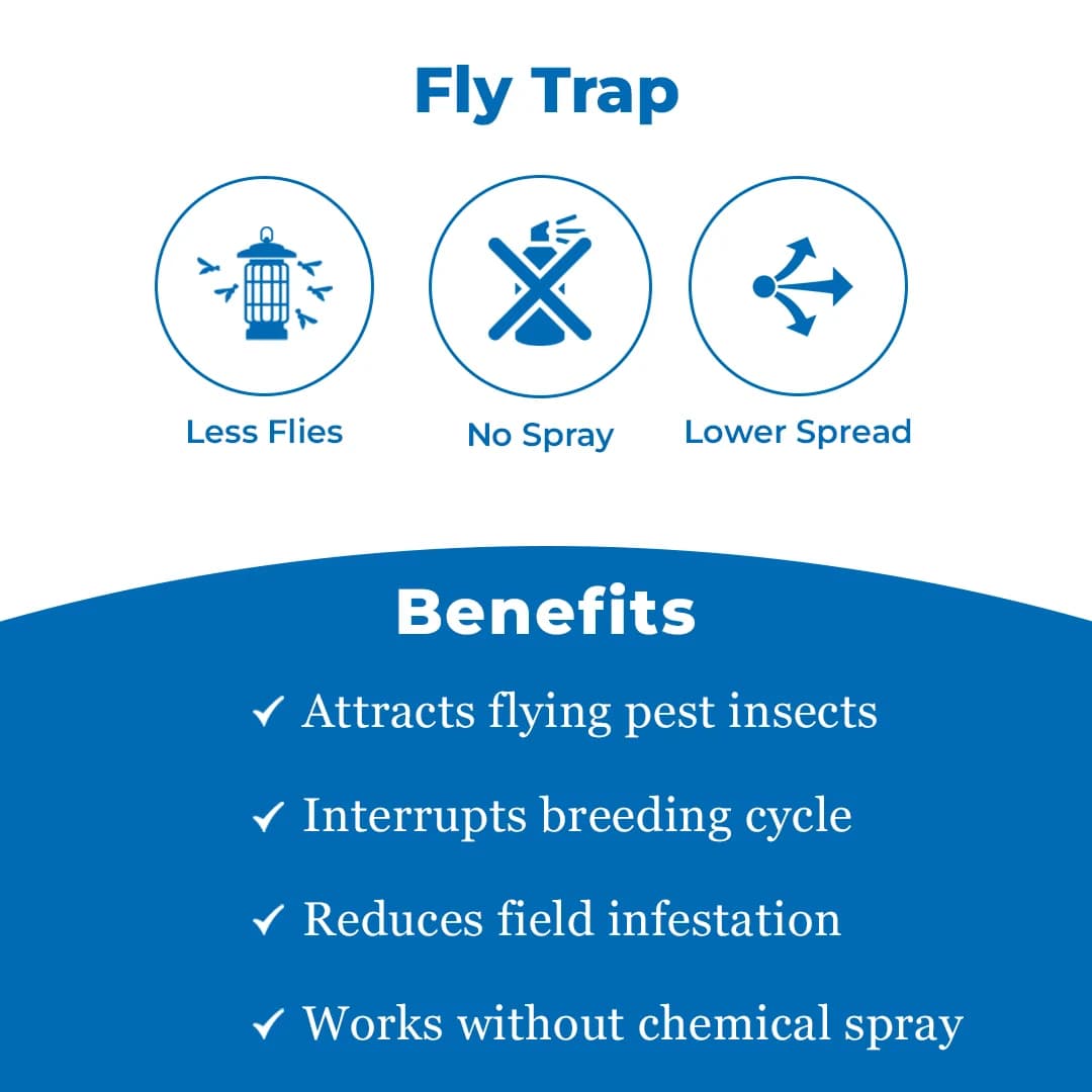 आईपीएम ट्रैप विथ मेलॉन फ्लाई फेरोमोने ल्यूर, बैक्ट्रोसेरा कुकुर्बिटे को नियंत्रित करने के लिए। खीरा, लौकी, करेला, कद्दू, तरबूज़ के लिए उपयोगी। - Image 3