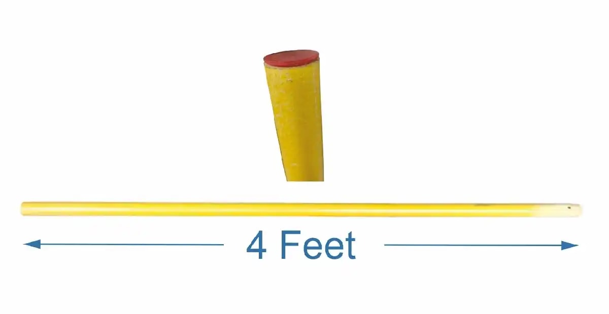 4 फीट लंबा हैंडल सोइल मिलर, सोइल क्रम्बलर के लिए, केवल हैंडल, एफआरपी सामग्री से निर्मित