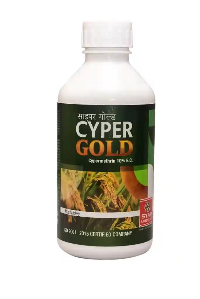 Startek Chemicals Cypergold Cypermethrin 10% EC Insecticides, Used for Indoor Residual Spray to Control Mosquitoes, Houseflies, Cockroaches - Image 1