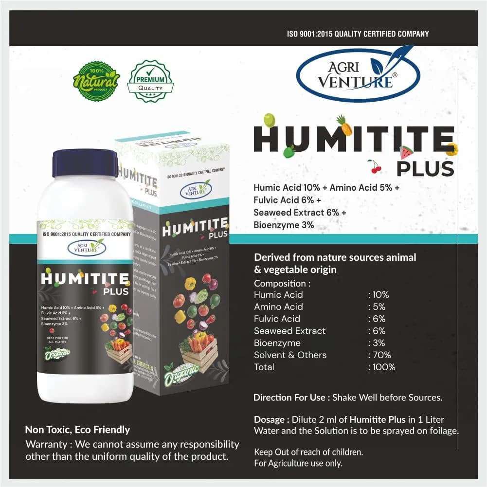 Agriventure Humitite Plus (Humic Acid 10%, Amino Acid 5%, Fulvic Acid 6%, Seaweed Extract 6%, Bioenzyme 3%) Best PGR For All Plants - Image 10