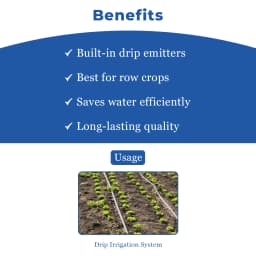 सिद्धि इनलाइन 20 मिमी टपक सिंचाई पाइप, प्रत्येक 40 सेमी पर ड्रिपर, प्रति घंटे 4 लीटर पानी का निर्वहन (रोल लंबाई 300 मीटर) 4