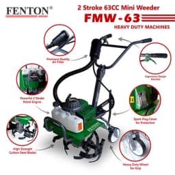 Fenton Krishi FMW-63 Mini Weeder, 63-CC, 2-Stroke, 3HP Engine, 1.72 L Fuel Tank, Best For Cultivation And Rotary 2
