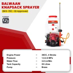 Balwaan BKS 35i ISI Marked 35cc Knapsack Sprayer, Petrol Engine, ISI Engine with 25L Tank Capacity 7