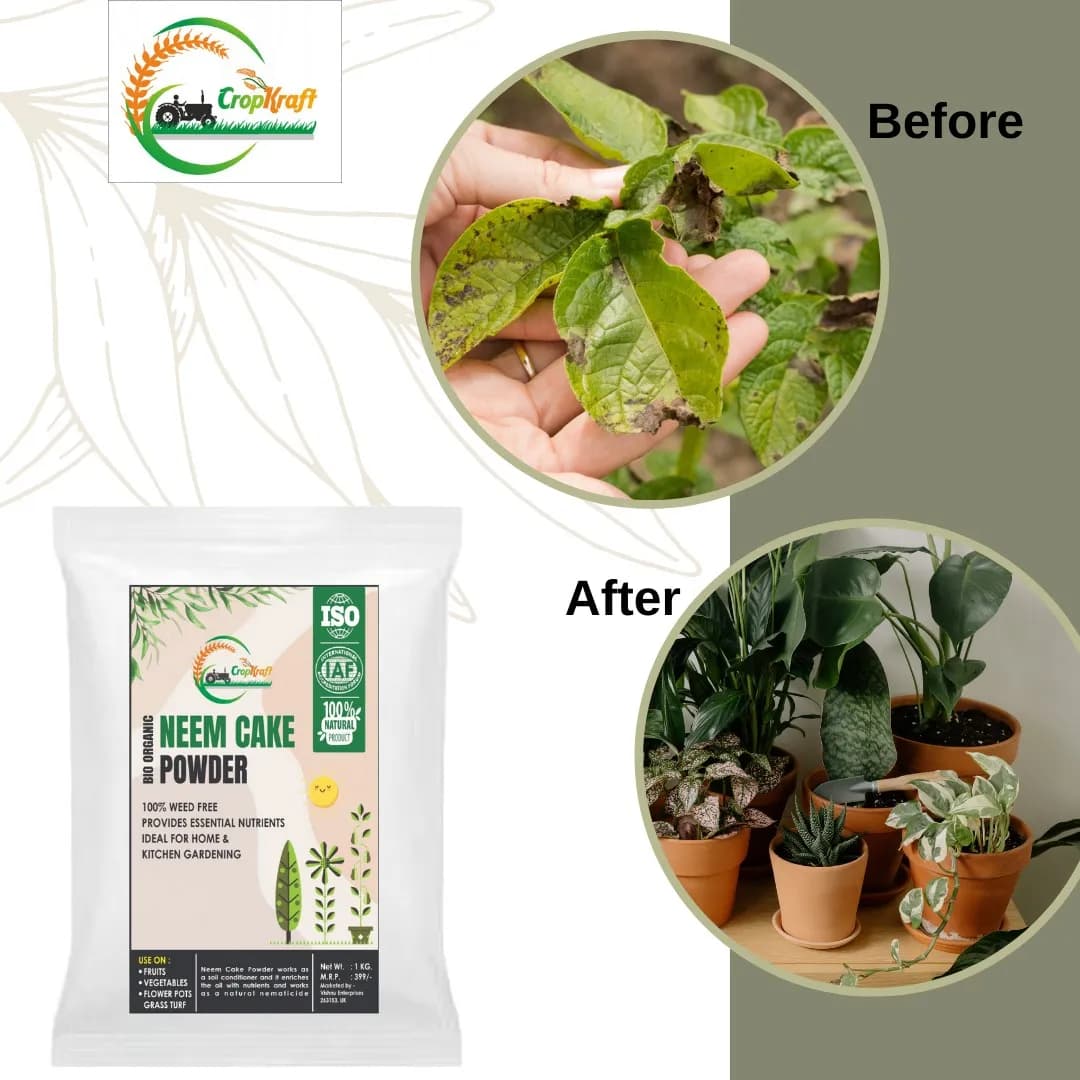 CropKraft Neem Cake Powder, Natural Organic Fertilizer, Pest Repellent, and Soil Conditioner - Image 6