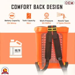 OEM Battery Operated Sprayer 12V x 8A (16 Liter Capacity) High-Pressure Knapsack For Agriculture, Gardening & Pest Control 4