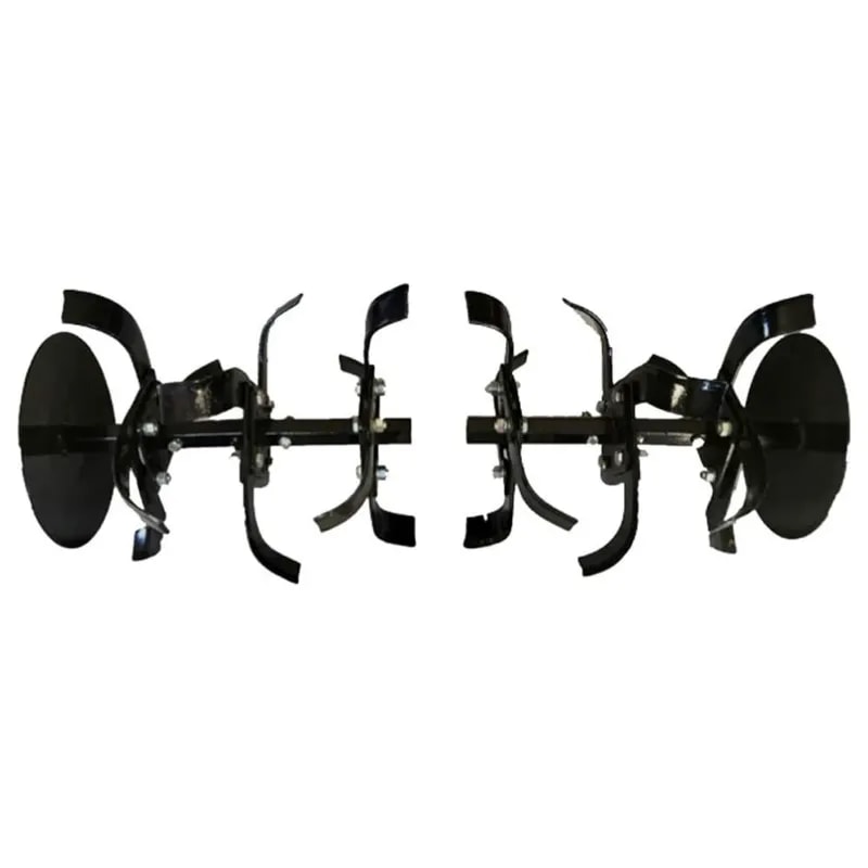 Aj Kisan Heavy Duty Petrol Rotavator Set For Power Tiller of 32 Pcs Blade, 2 Shaft, 2 Side Disc And 32 Pcs Nut