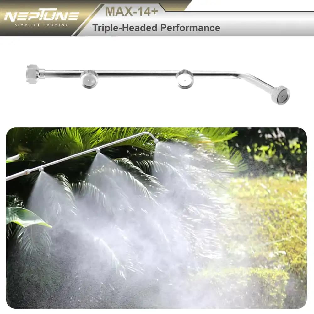Neptune Max-14-Plus Backpack Battery Sprayer, Dual Pump 12V 14AH, 20L Tank, Output 10-13 LPM with 5 Nozzles, Include Italian Gun for Farming & Garden - Image 7