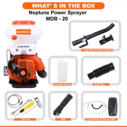 Neptune MBD-20 2 in 1 Knapsack Mist Blower, Powder Duster And Sprayer, 2-Stroke 43CC Petrol Engine, 20L Tank Capacity, Ideal for Farming & Garden 6