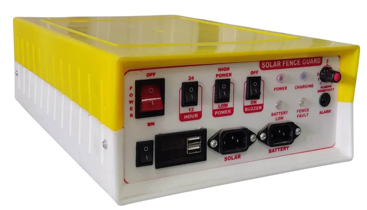 Urja 12 KV Digital Solar Fence Energizer Combo Set For 30 Acre With Battery 12V x 14Ah, Earthing Set And Solar Panel 30 Watt - Image 2