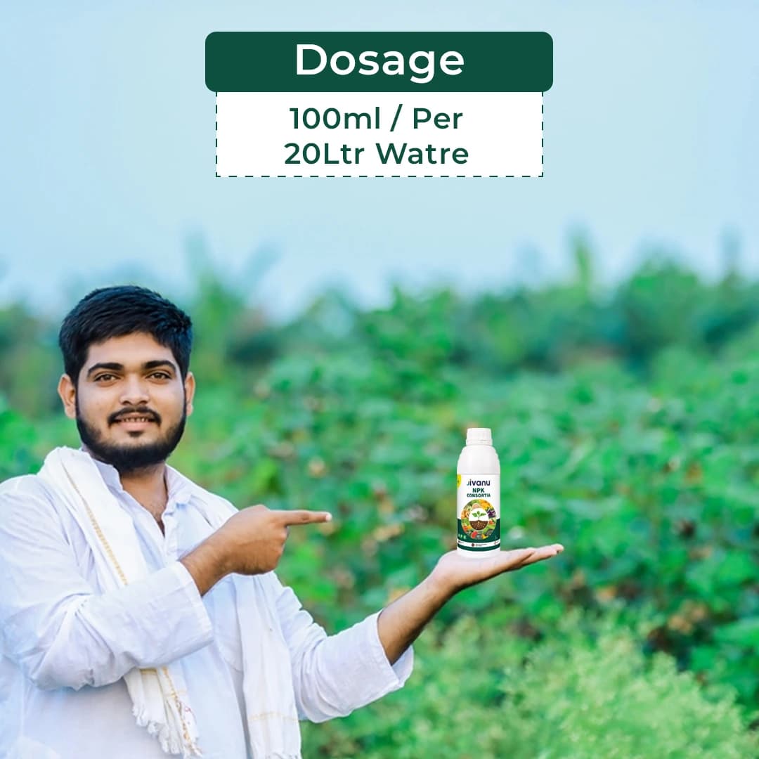 Green Revolution Jivanu NPK Consortia Bacteria Liquid Bio Fertilizer, Improves Soil Fertility And Plant Health. - Image 5