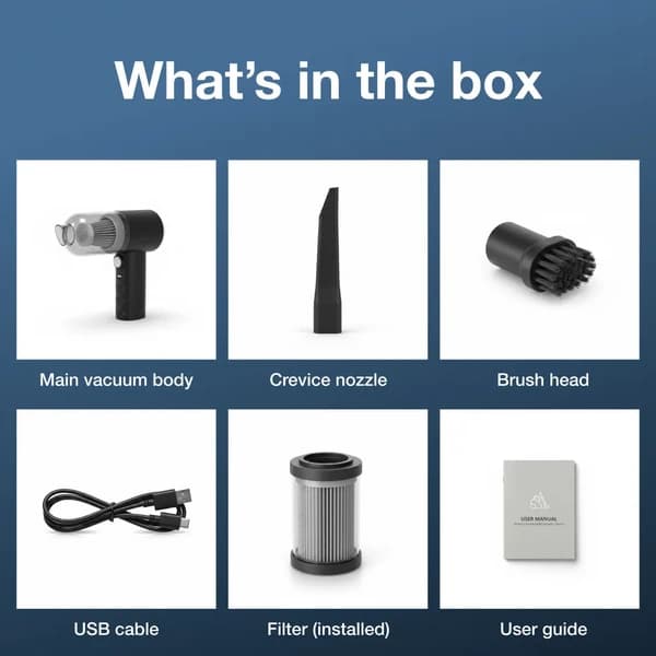 3 In 1 Mini Vacuum Cleaner, Wireless, Rechargeable, Blower, Dust Cleaner For Car & Home - Image 9