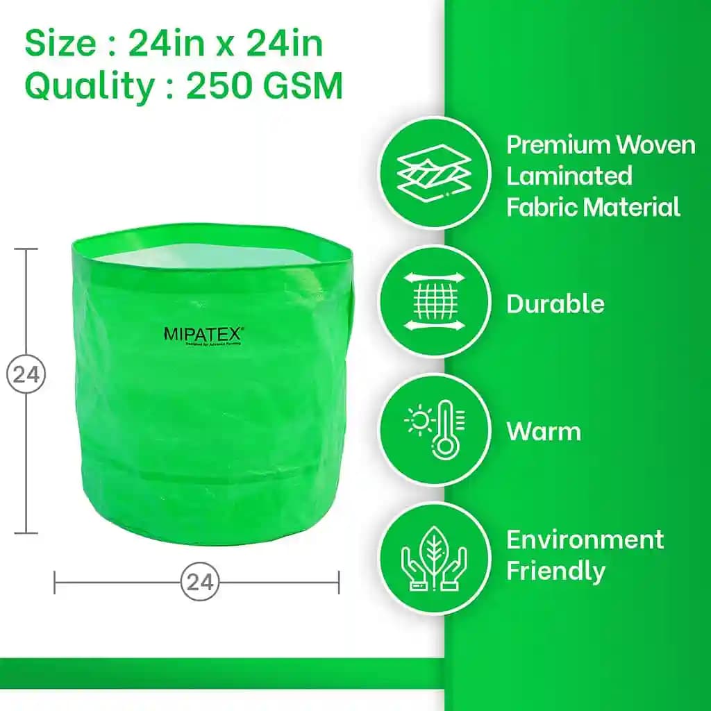 Mipatex Woven Fabric Grow Bags, Heavy Duty Premium HDPE Woven Laminated Fabric - Image 4