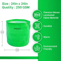 Mipatex Woven Fabric Grow Bags, Heavy Duty Premium HDPE Woven Laminated Fabric 4
