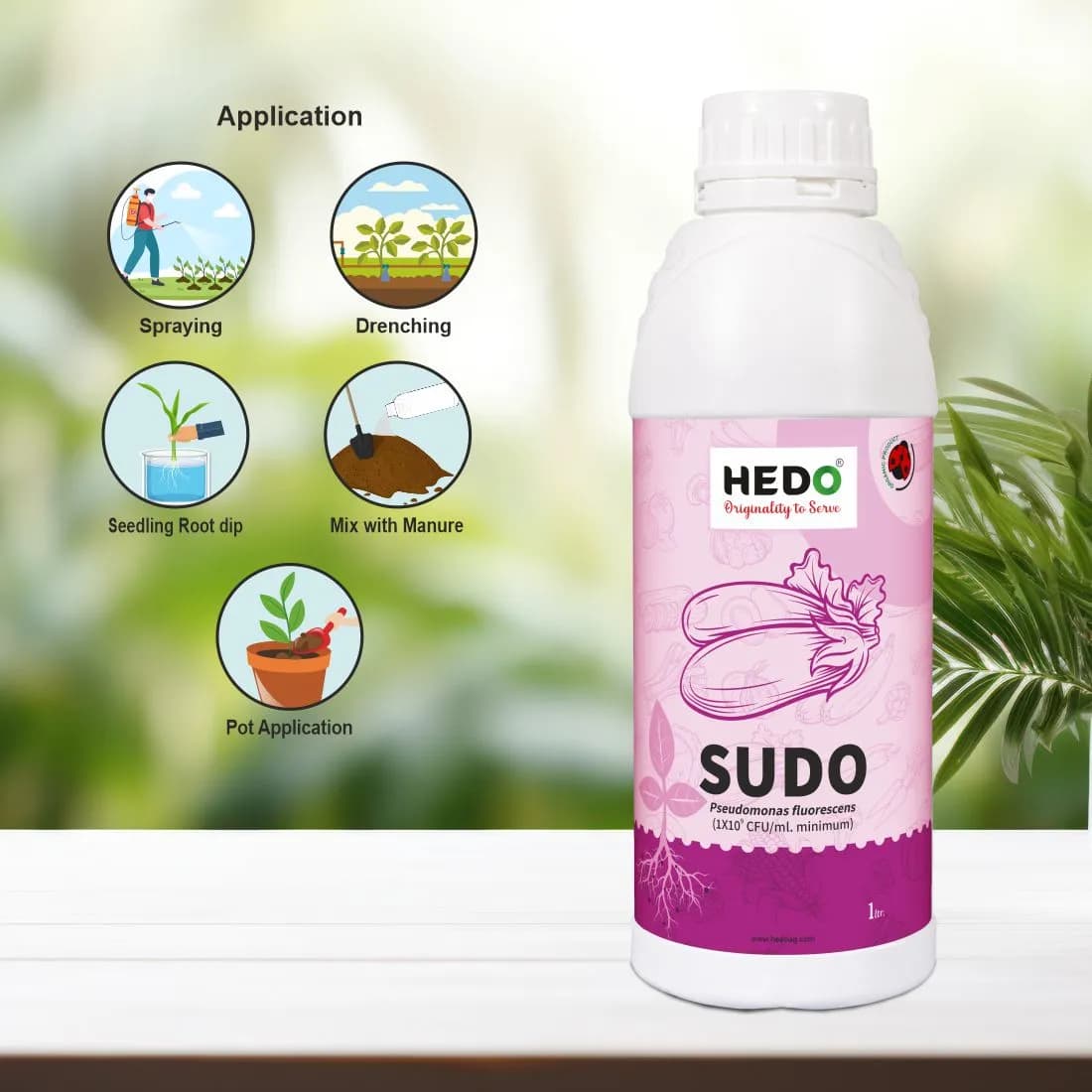 HEDO Sudo (Pseudomonas Fluorescence) Liquid Bio Fungicide, Effective Against A Wide Range Of Soil, Seed, And Air Borne Plant Diseases - Image 8