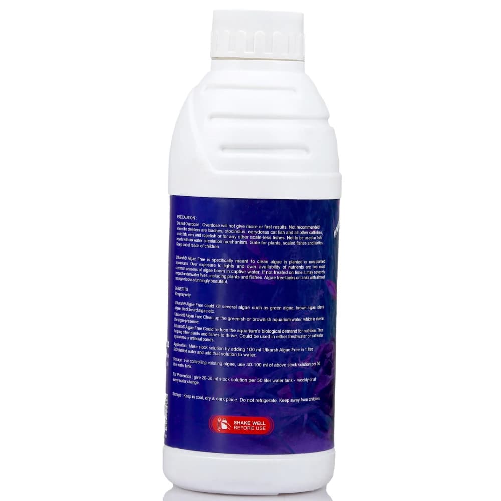 Utkarsh Algae Free For Aquarium Tank Liquid, Algae Scraper, Algae Cleaner, For Fish Tank Algae Remover - Image 3
