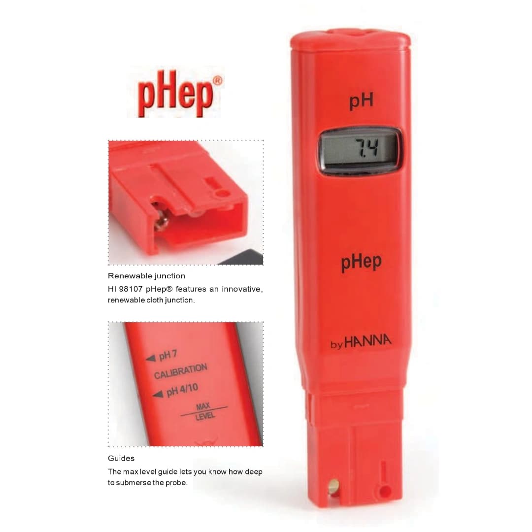 Tech Source Digital HI-98107 pHep pH Tester, Pocket-Sized With Renewable, Quick And Reliable Ph Testing - Image 2