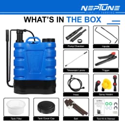 Neptune Fawar-33 Knapsack Hand Operated Sprayer, 16L HDPE Tank, Plastic Pressure Pump, Telescopic Lance with 3 Nozzles, Ideal for Farming, Gardening 4