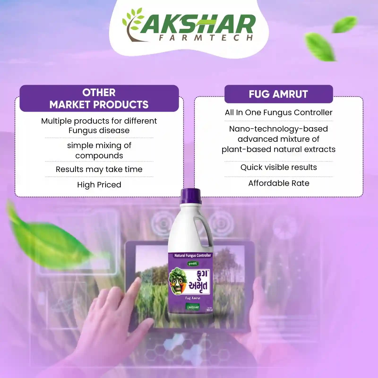 Fug Amrut Organic Fungicide, 100% Natural & Residue-Free, Suitable For All Crops & Farming Methods - Image 5