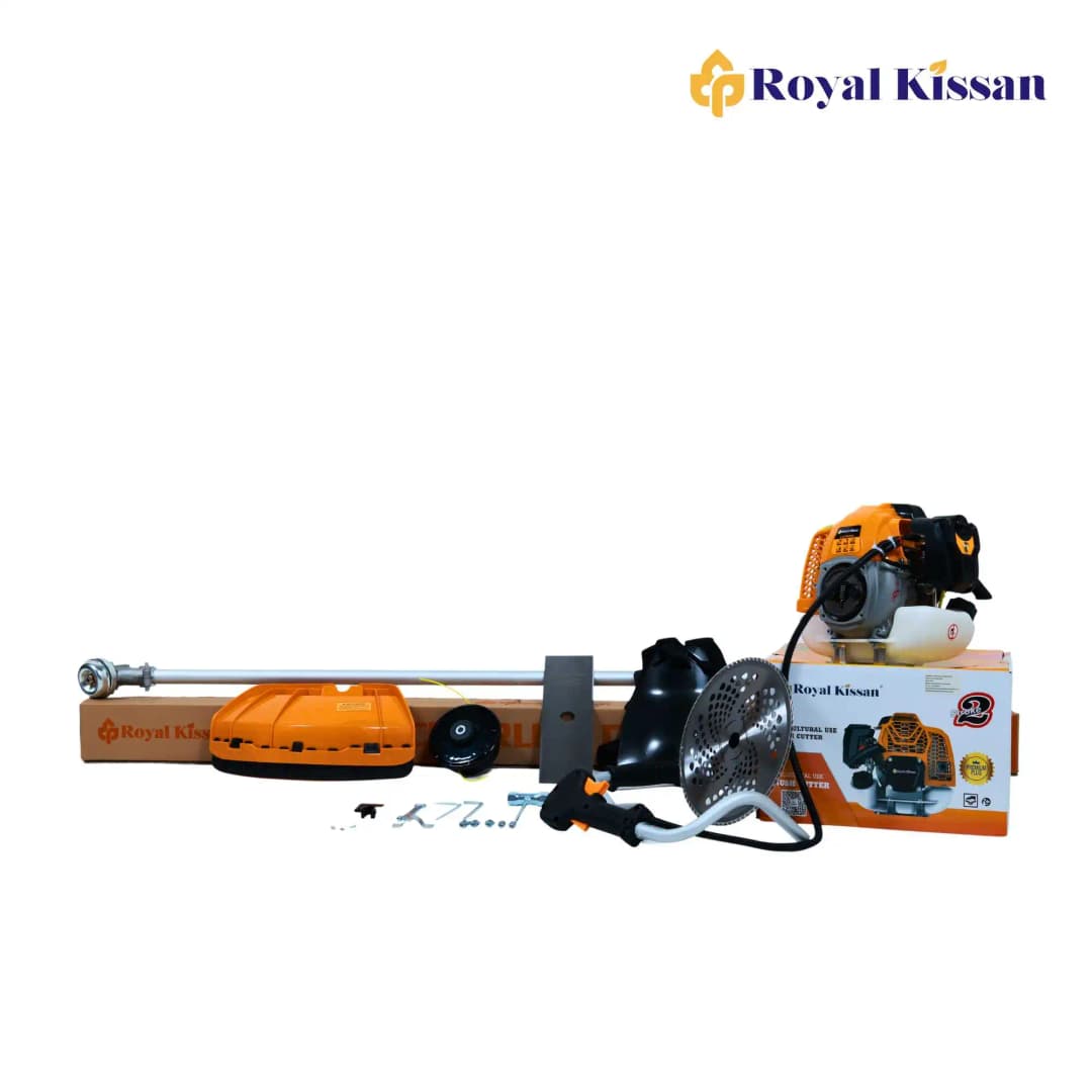 Royal Kissan RK-43CCN Ultra Premium Brush Cutter 2-Stroke Side Pack, 43CC Petrol Engine 80T-2T Nylon Trimmer Blades, Grass Trimming - FMTTI Tested - Image 6