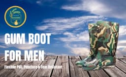 Radhe Gum Boot For Men Flexible PVC, Puncture And Tear Resistant, Anti-Static, Anti-Slip, Oil, Water, Acid Resistance Safety Boot (Olive Green) 7
