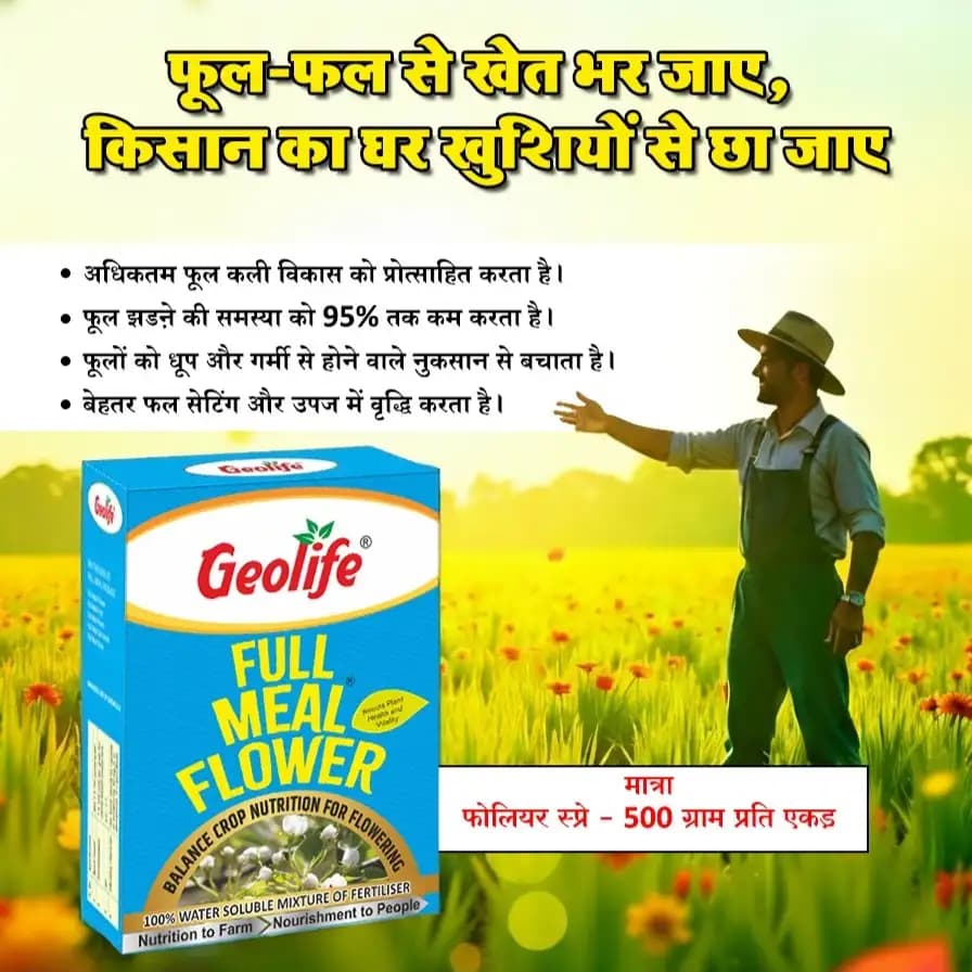 Geolife FULL MEAL FLOWER Water Soluble Mixer Fertilizer, Balanced Nutrition Formula For Enhanced Flowering - Image 2