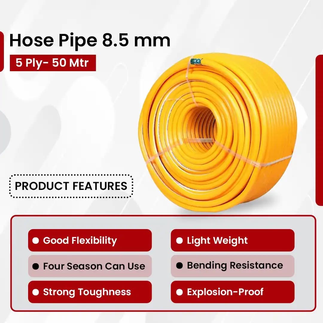 Balwaan Hose Pipe 8.5mm, 3 Ply Heavy Duty And High Pressure Pipe, Multiple Use For Spraying In Garden, Agriculture, Commercial and Construction Works - Image 4