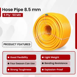 Balwaan Hose Pipe 8.5mm, 3 Ply Heavy Duty And High Pressure Pipe, Multiple Use For Spraying In Garden, Agriculture, Commercial and Construction Works 4